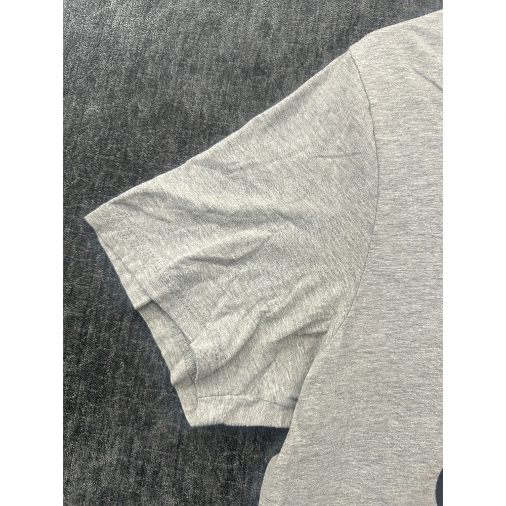 Adidas Amplifier Tee Shirt Mens Medium Gray Cotton Performance Badge Of Sport